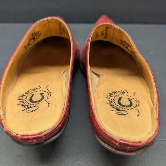 Lucchese Red Ankle Boots - Picture 8 of 9